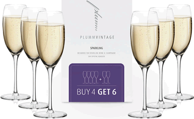 Plumm Christmas Pack Buy 4 Get 6 Sparkling Glasses.gif