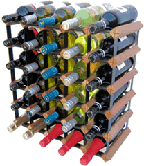 Borders rack with bottles.gif